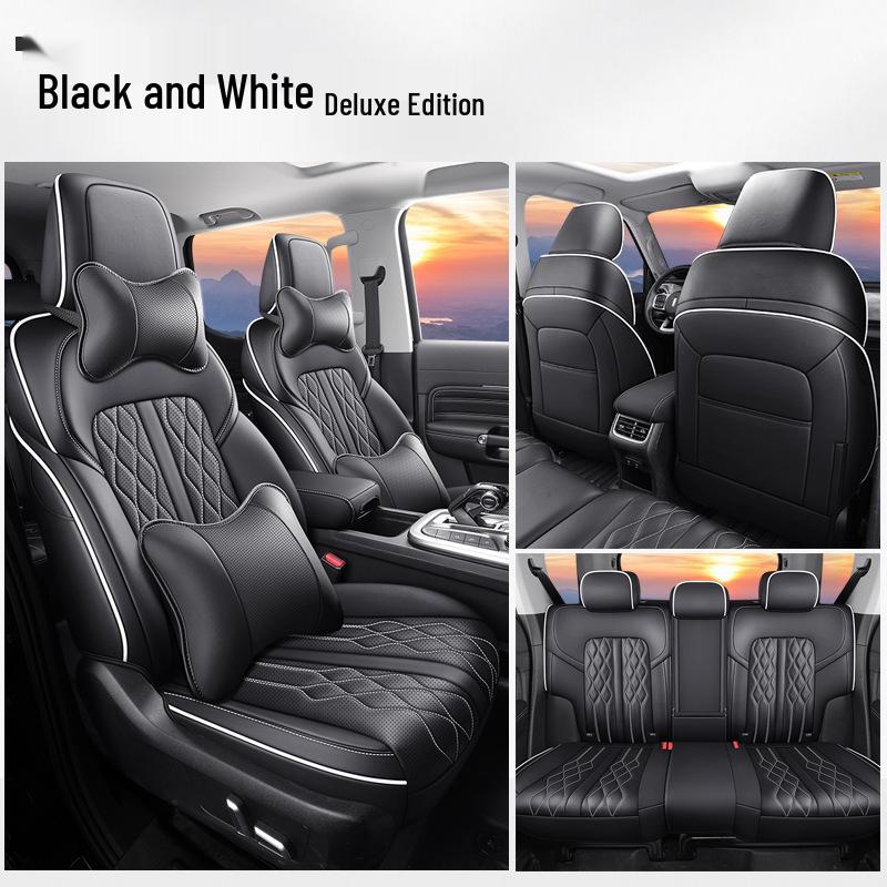 Tank 300 Car Seat Cushion: Full Surround Cartoon Design, All-Season Leather Pad