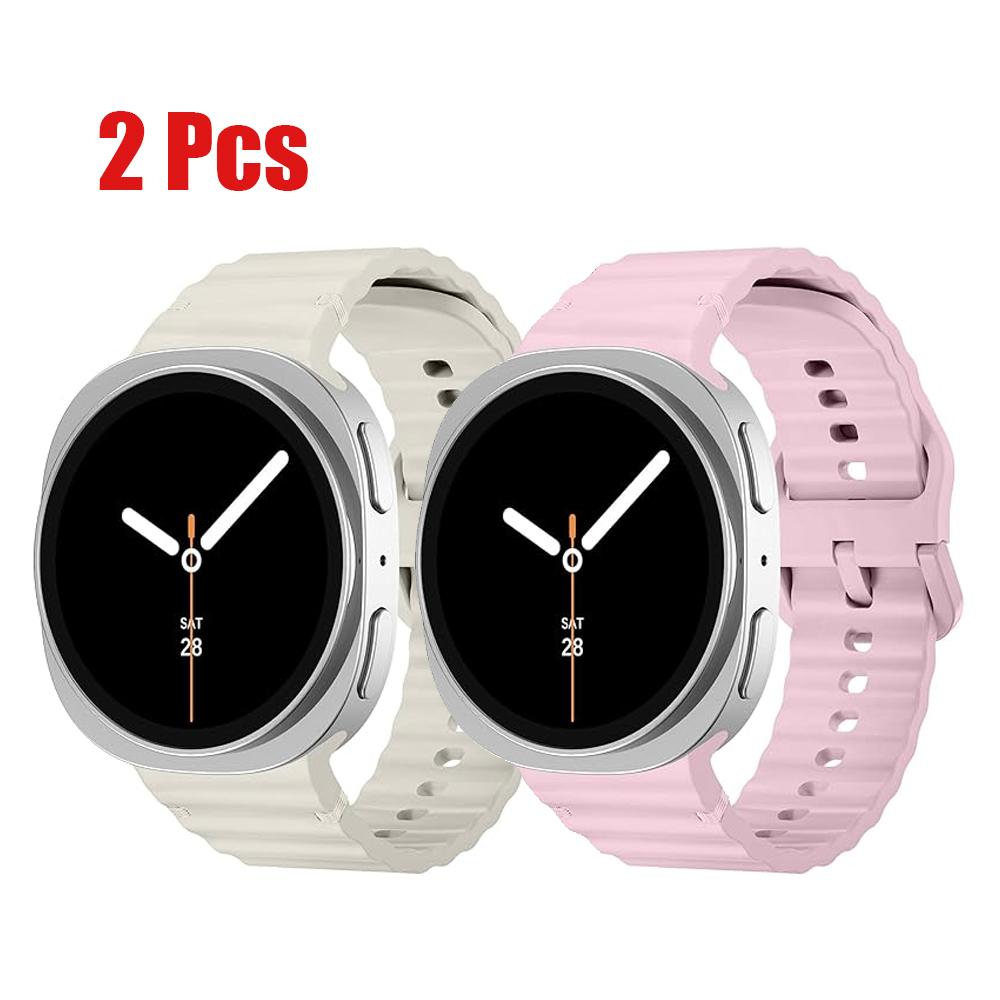 Straps for Samsung Galaxy watch 8 44mm 40mm 2 Pcs Belt Silicone Sport Wrist Bracelet Correa Galaxy watch 8 classic 46mm Bands