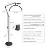 16" Beauty Light Floor Lamp: Half-Moon Nail & Eyelash Light with Remote Control & Retractable Arm for Eyebrow Microblading