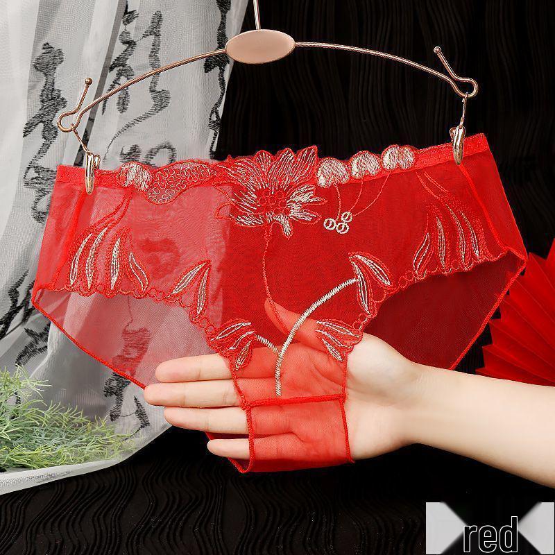 Yanbeiwei Damen 2025 Sommer Bestickter Transparenter Hüftslip - Übergröße, Stil 836