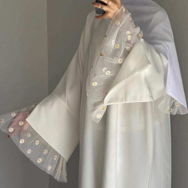 Loriya2025 Patchwork Lace Abaya Dress LR1017