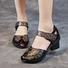 Summer Sandals Women's Outer Wear First Layer Cowhide Mother Hole Shoes Women's Flat Bottom Hollow Leather Shoes Retro Women's Shoes