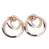Women Gold Metal Earrings Geometric Shape Electroplated Fashion Office Looks