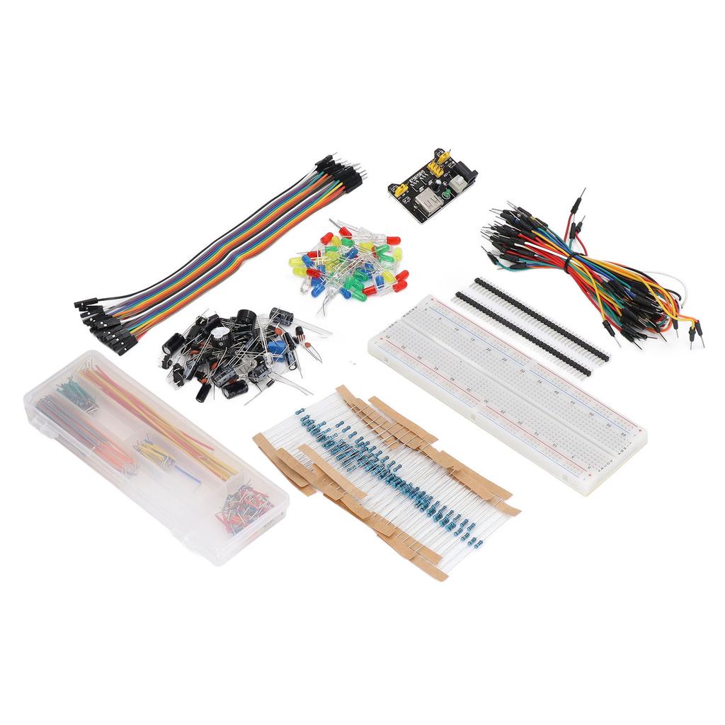 Elektronik-Bauteile-Kit Starter Spaß-Sortiment mit 830 Lötpunkten Breadboard für R3