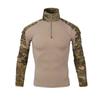 Mens Camo Outdoor Tactical Set Long Sleeve T-Shirt Pants Hiking Camping Running Cycling All