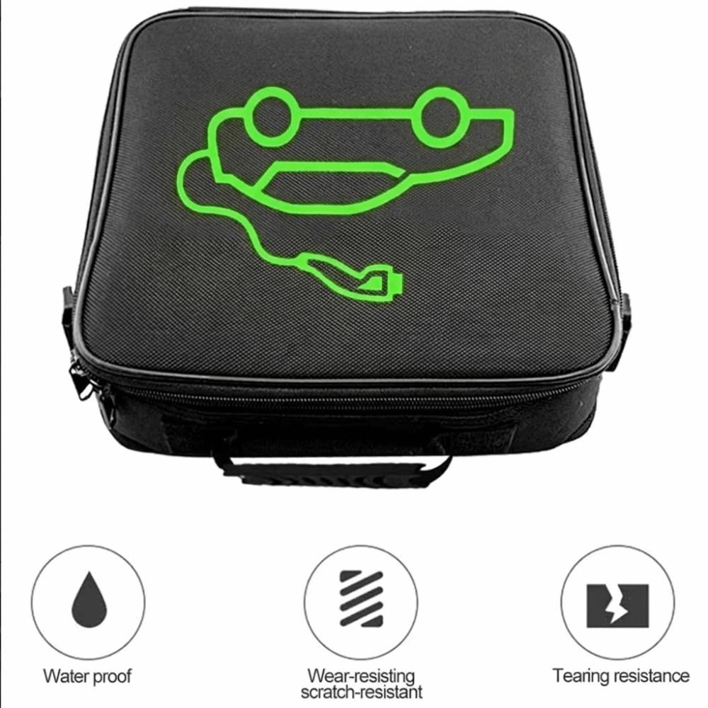 Spacious Inner Space EV Charging Cable Storage Bag Car Charging Cable Organizer Bag Garage Use