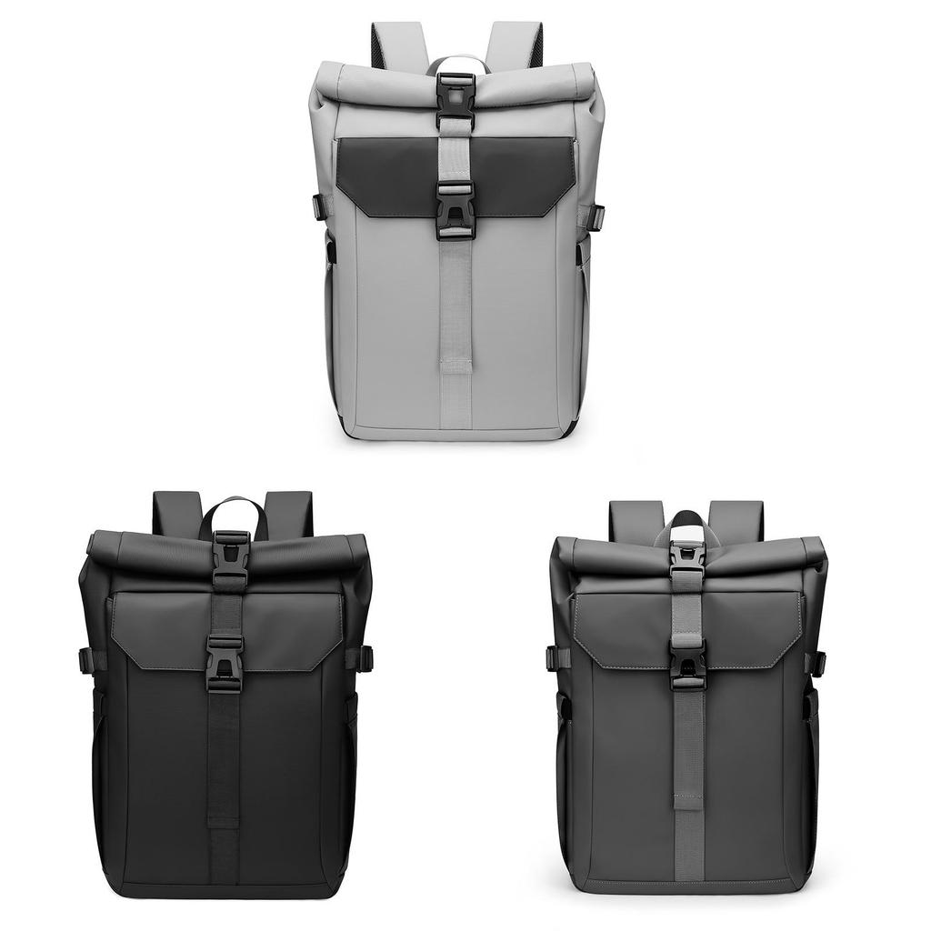 Mochila de Viagem Casual Com Fechamento Roll Top Para Deslocamento e Uso ao Ar Livre