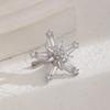 Stainless Steel Zircon Star C Shape Clip Earrings for Women Luxury Crystal Ear Cuff Without Piercing Girl Sweet 2000S Jewelry