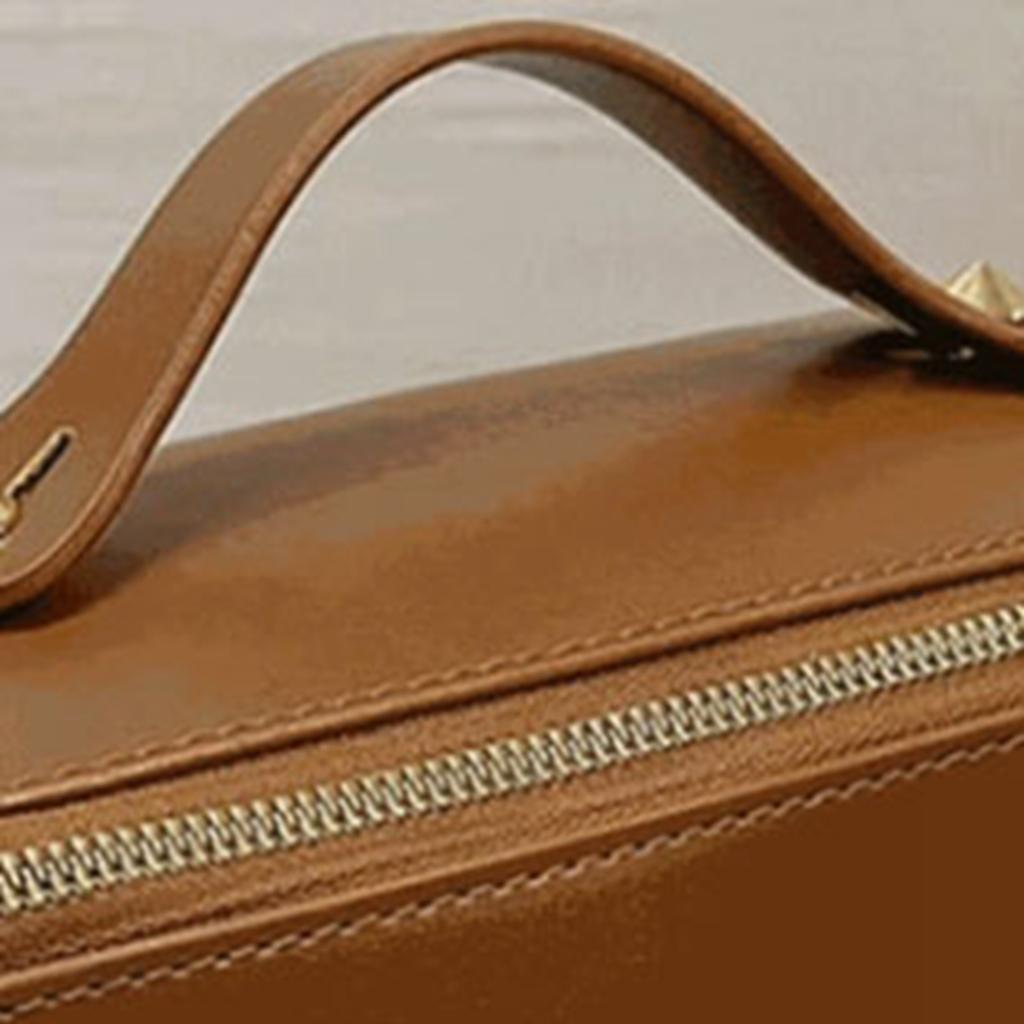 Toiletry Bag PU Waterproof Large Capacity Compartment Design Portable Delicate Cosmetic Make Up Bag