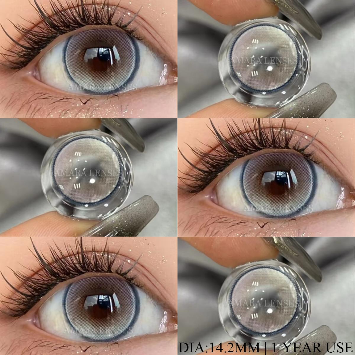 

EYESHARE 1 пара коричневых контактных линз, натуральная косметика для глаз, мягкая красота, годовое использование, коричневые линзы для глаз