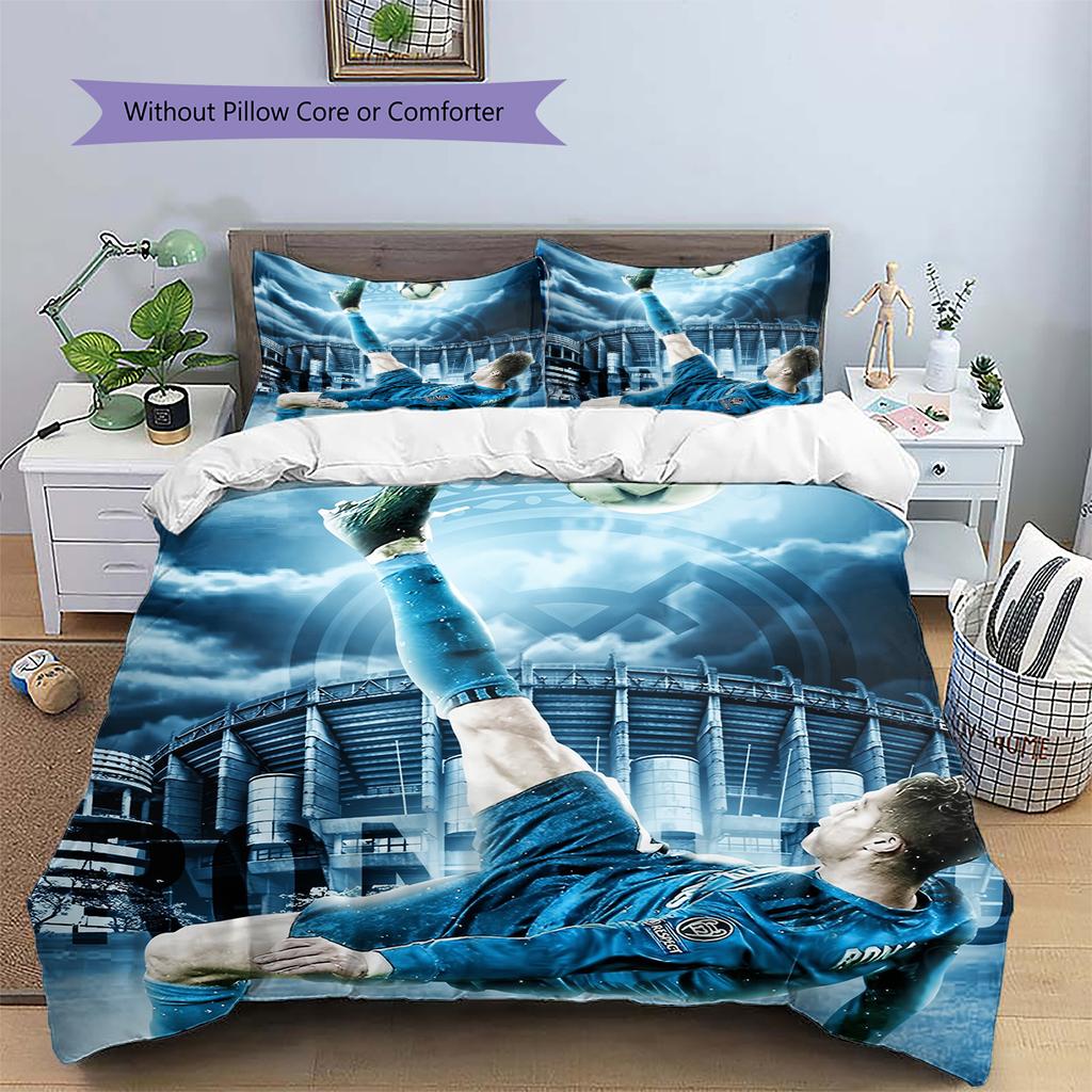 Biancheria da letto con motivo Kevin De Bruyne Decorazione per la casa Regalo di compleanno (1 * copripiumino + 2 * federa, senza nucleo)