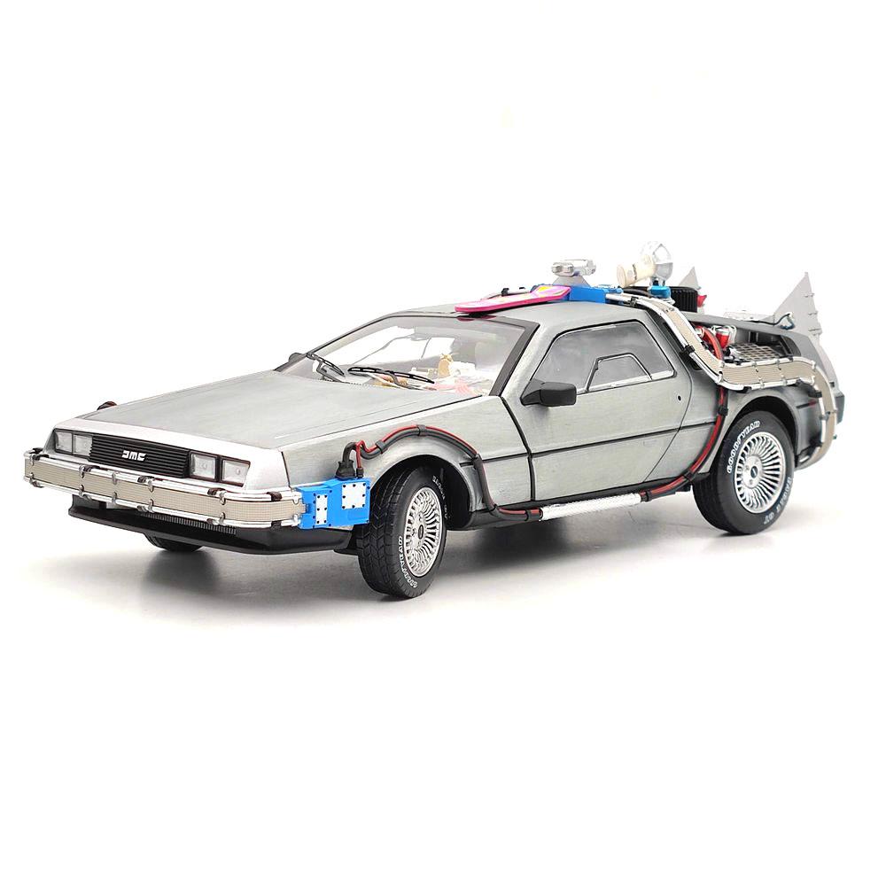 HW 1/18 Scale for Elite Back To The Future Time Machine Ultimate Edition BCJ97 Diecast Models Car Collectible Gift