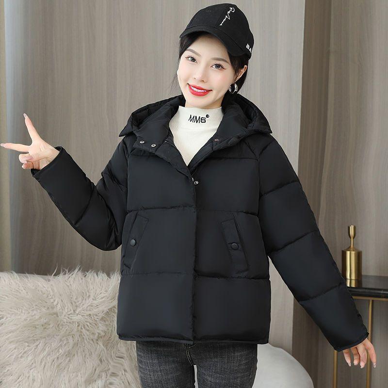 Women's Autumn and Winter Jackets Thick Hooded Short Loose Women's Slim Fit Warm Jackets