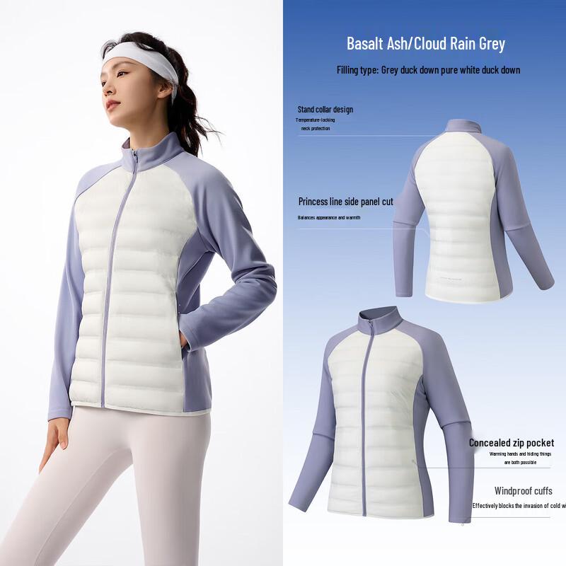 Anta Leichte kurze Daunenjacke für Damen, schmal geschnitten