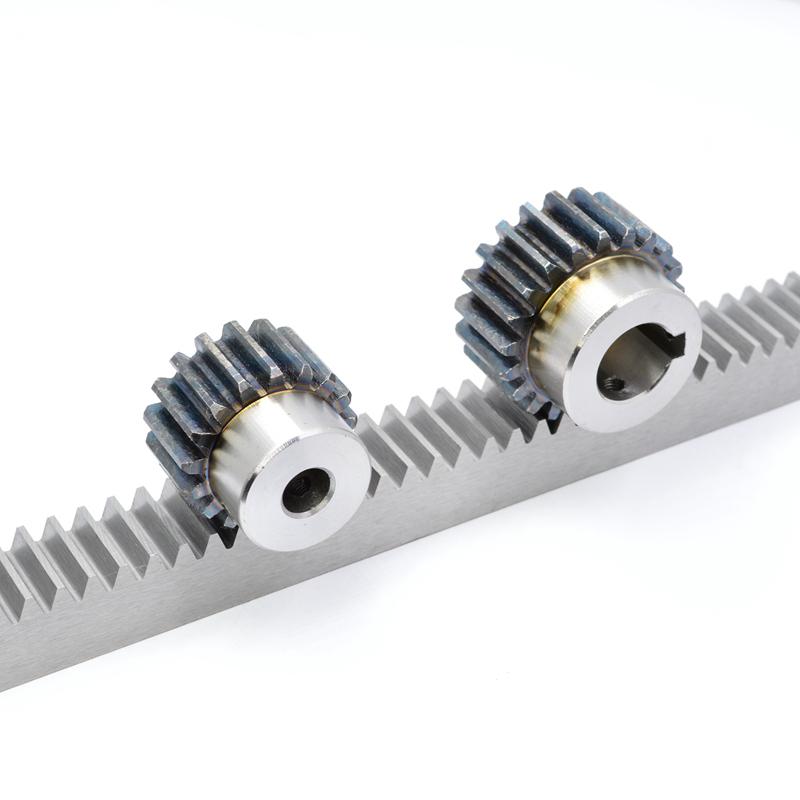 1PCS 1Mod 1 Modulus Metal Gear Set Steel Gear Rack 45 Teeth Adjustable Pinion Bore Hole Options 6-12mm Length 10x10x500mm