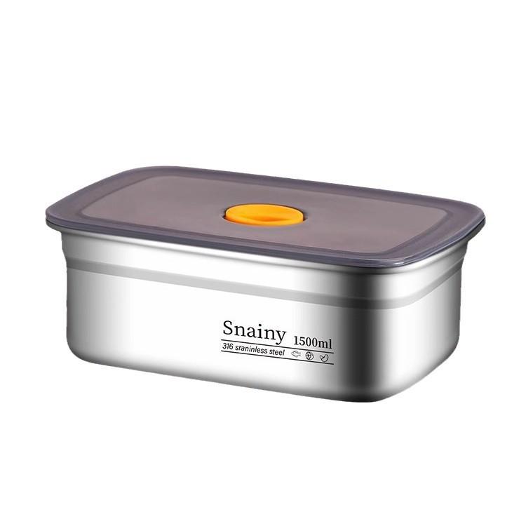 Stainless Steel Food Grade Refrigerator Bento Box with Lid - Sealed, Freezer-Safe Fresh Keeping Box