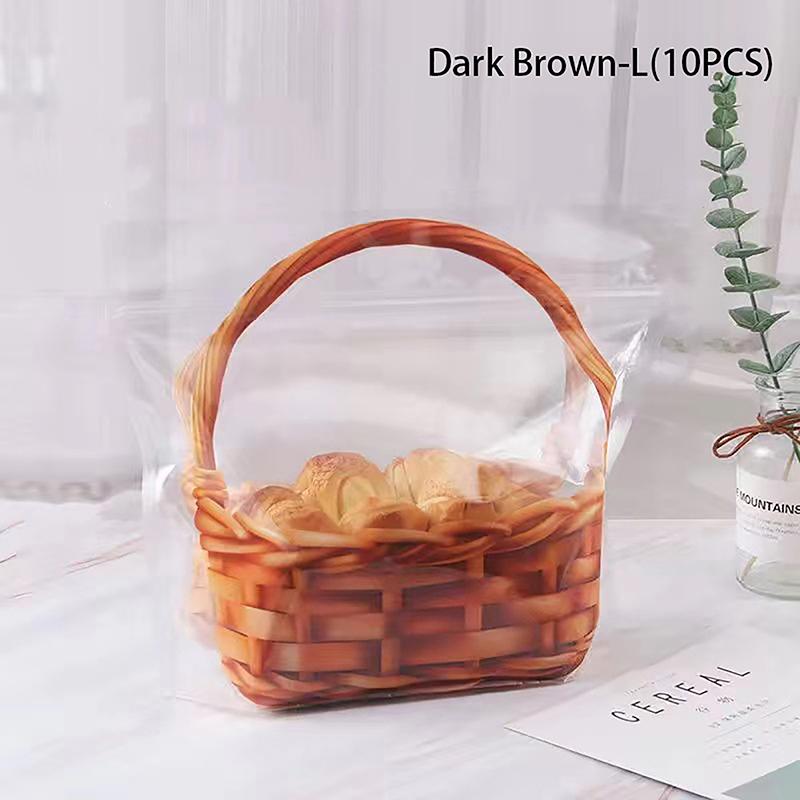 

10 шт. прозрачных пакетов с застежкой-молнией, большой прозрачный пакет для тостов, держатель для хлеба, портативная самоклеящаяся упаковка для выпечки, подарок для выпечки L