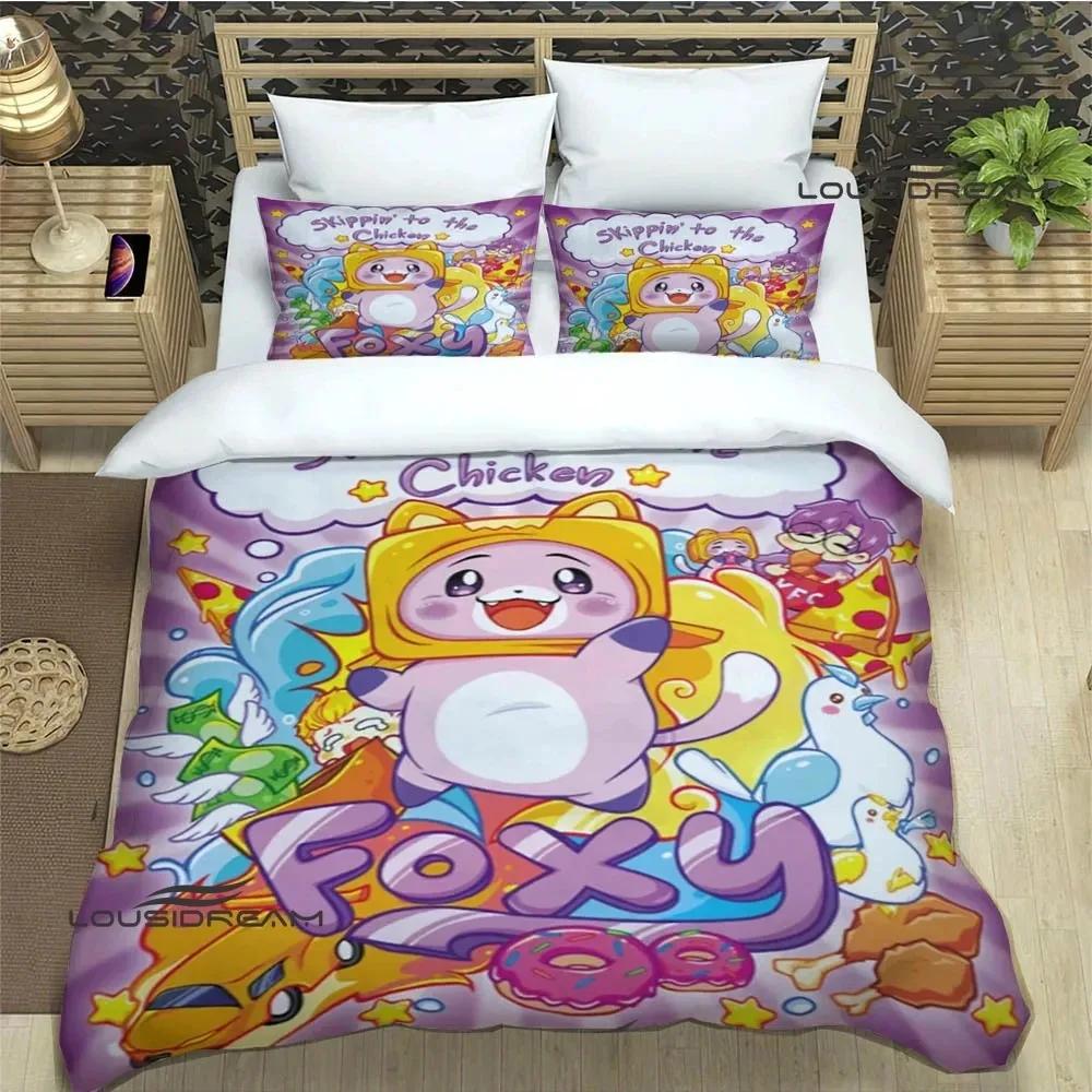 Lankybox Foxy Boxy cute printed Bedding Sets exquisite bed supplies set duvet cover bed comforter set bedding set luxury