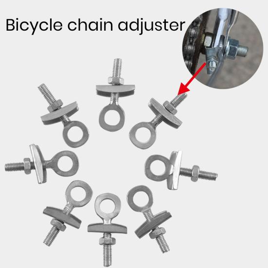 5Pcs Bicycle Chain Adjuster High Strength Rustproof Strong Universal Metal Bolt Fastening Accessories Bike Chain Tensioner Fastener Bolt