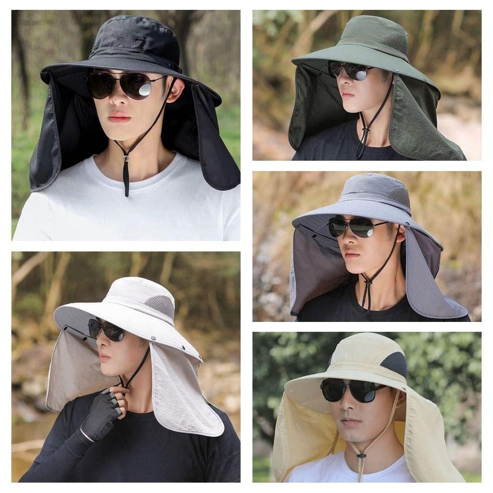 Big Brim Men Sun Hat Cloth Summer Bucket Hat Simple Women Visor Cap  Outdoor