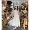 Small sweet print sleeveless medium and long dress women's summer new age reduction loose and thin vest skirt