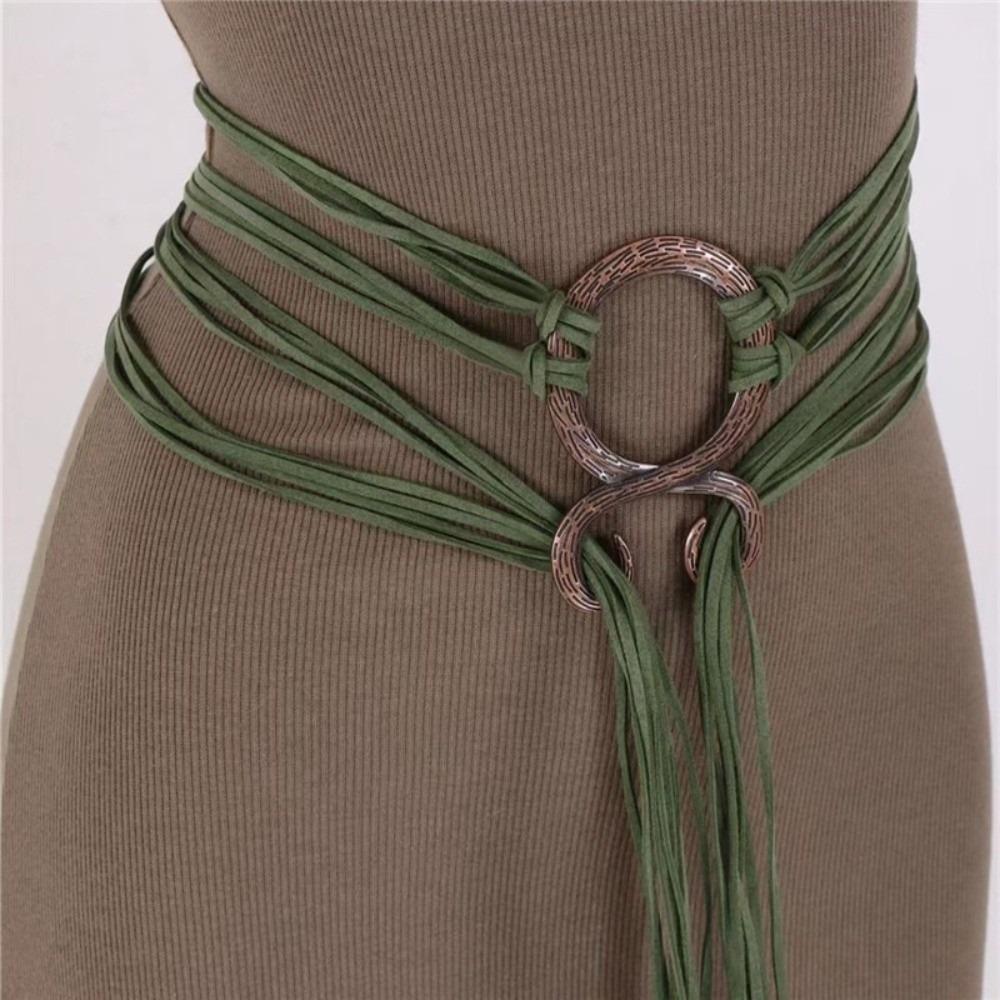 Adjustable Waist Cinch Braided Decorative Belt Unique Long Rope Chain Belt  Medieval