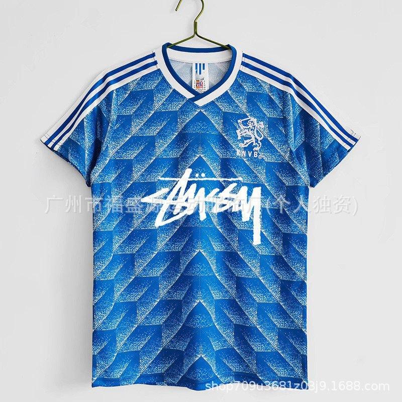 Retro Jersey Brazil Argentina Germany England Portugal Spain Signature Short Sleeved Football
