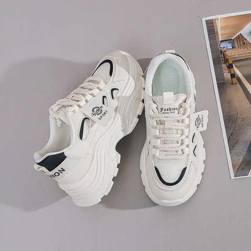 High Sole Increase Height Sneakers 39 Tennis Shoes Women Black Boot Women Sport Racing Health Athletic Second Hand Items