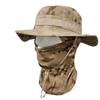 Outdoor Camouflage Taktischer Fischerhut Kapuzen-Set Gesichtsmaske Sonnenschutz Polyester Vier Jahreszeiten für Radfahren Bergsteigen