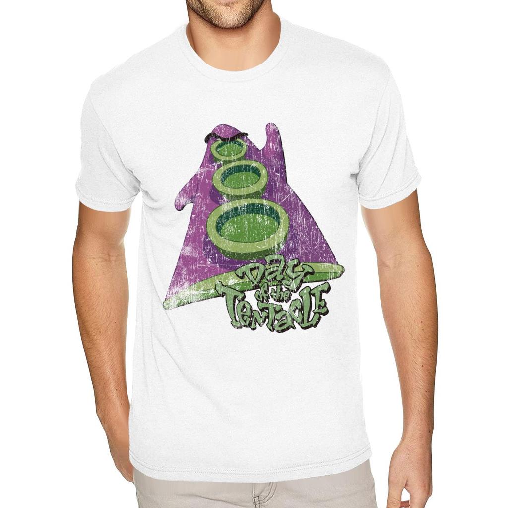 3D Printed Day Of The Tentacle (Distressed) Tees Custom Short Sleeve Valentine's For Men Small Size Black T-shirts