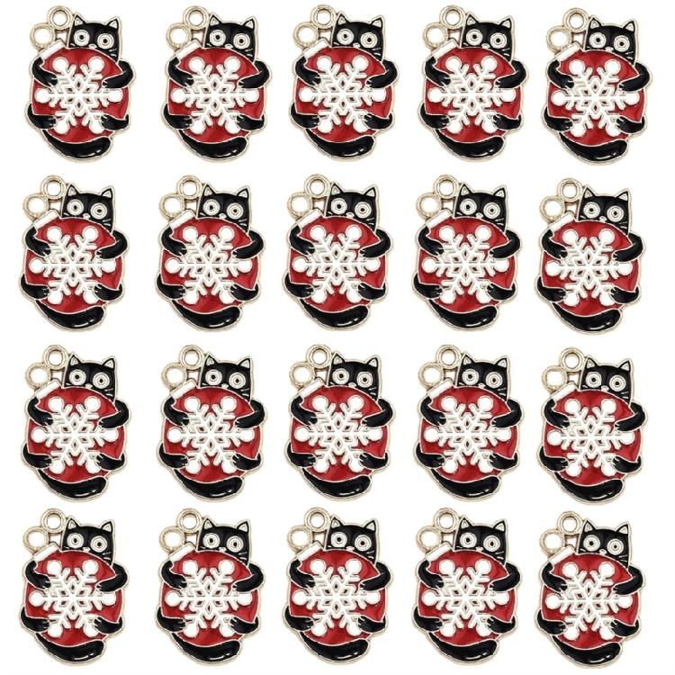 20pcs Cartoon Cats Charm for Seasonal Jewelry Making Necklace and Bracelet Pendant Stylish Handmade Keychain Accessories