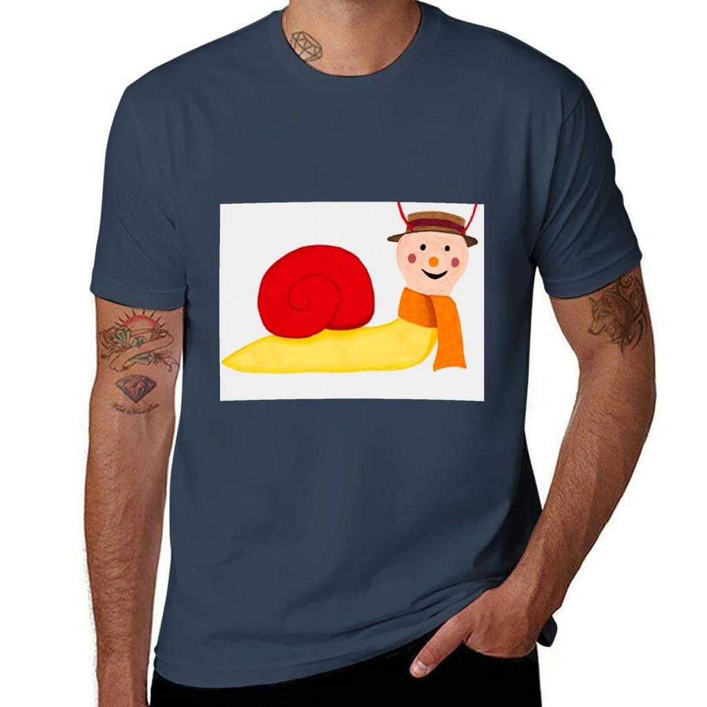 Brian Die Schnecke T-Shirt Basic Einfarbige Kurzarm-T-Shirts