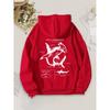2025 Multi-color Shark Print Women's Hooded Sweatshirt