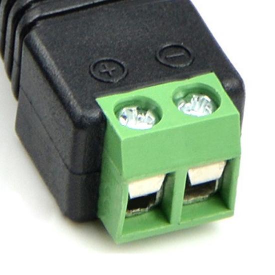 Free Wiring DC Monitor Plug Female Terminal Connector 12V Lamp Power Adapter