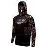 HUK Men's Sun Protection Fishing Hoodie with Mask - Long Sleeve for Summer Lure Fishing