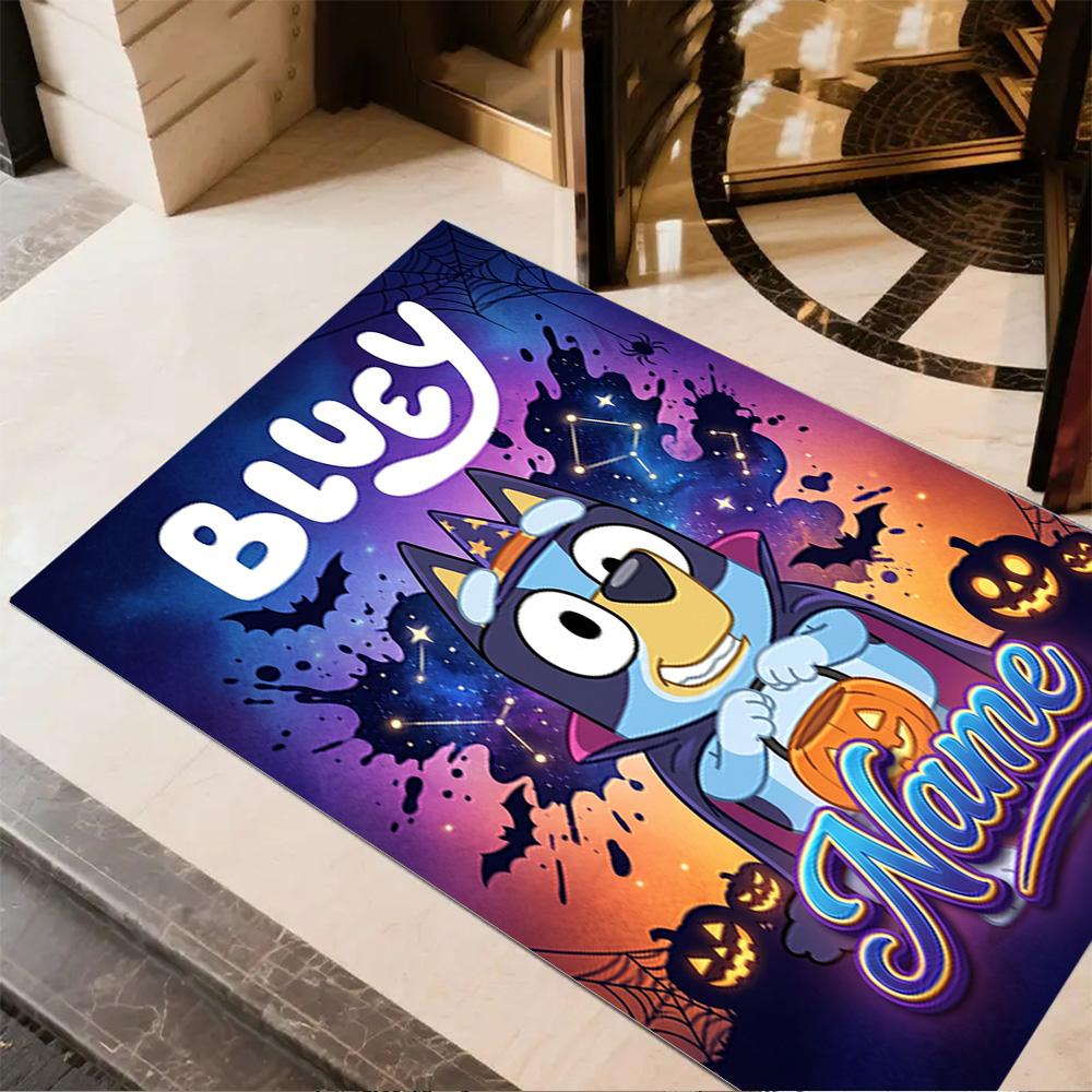 Halloween Friends Trick-or-treat Personalized Text Carpet Suitable for Study Room Foyer Playrooms Entryway Anti-slip Rug Anime Office Decor
