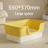 Extra-Large Splash-Proof Semi-Enclosed Cat Litter Box with High Walls