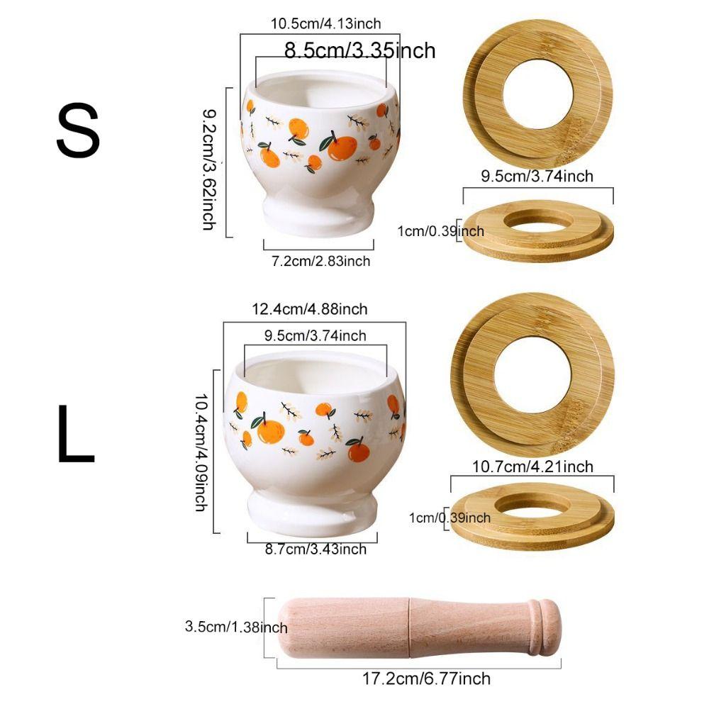 Internal Thread Ceramic Mortar Ceramic Manual Mortar Garlic Pounder Garlic Masher Household