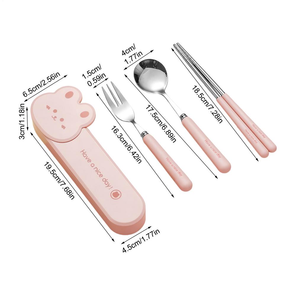 

Travel Cutlery Set Reusable Travel Utensils Set With Case Drop-Resistant Tableware Kit Lunch Accessories For Outdoor Camping