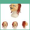 Chucky Puppe Kinderspiel Halloween Latexmaske mit gruseligem Design für Party und Cosplay
