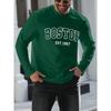 Religious Style Cross Print Men's Long-sleeved T-shirt A Warm Long-sleeved T-shirt For Men Suitable For Autumn And Winter Season