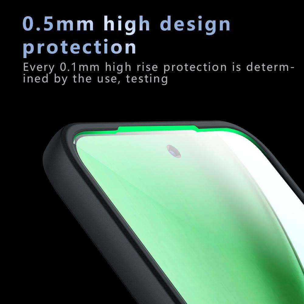For Honor X70 5G Case Skin-Touch TPU+PC Matte Phone Shell,Transparent Black