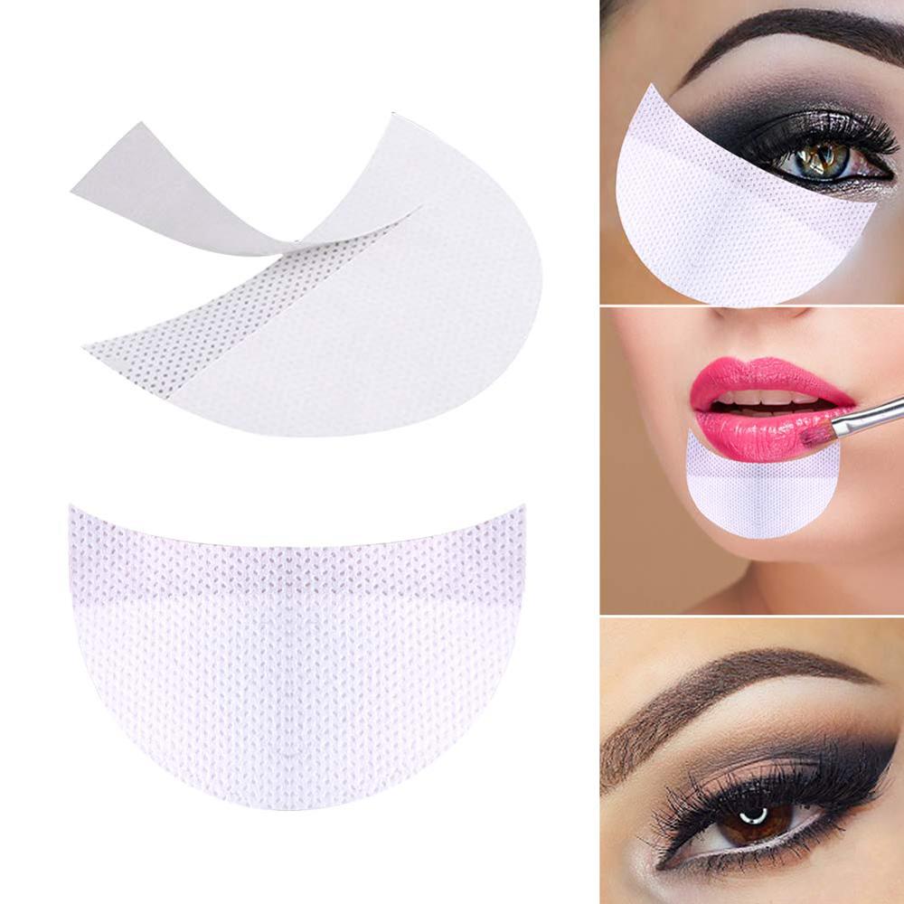 50/100pcs Eyeshadow Shield Under Eye Disposable Cotton Patches False Eyelash Extension Eye Gel Pad Lip Makeup Protector Stickers