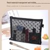 Large Capacity Transparent Mesh Cosmetic and Toiletry Bag - Portable Travel Storage