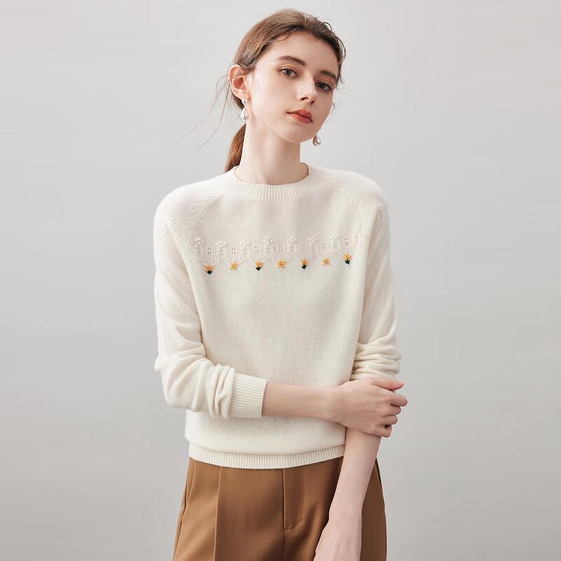 Komeng Boca Women's Embroidered Cashmere Sweater