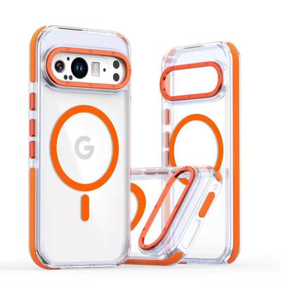 Luxuriöse, hochtransparente Hülle für Google Pixel 9 Pro XL 5G Magsafe, magnetische, kabellose Ladehülle, stoßfeste Hülle für Google Pixel 9