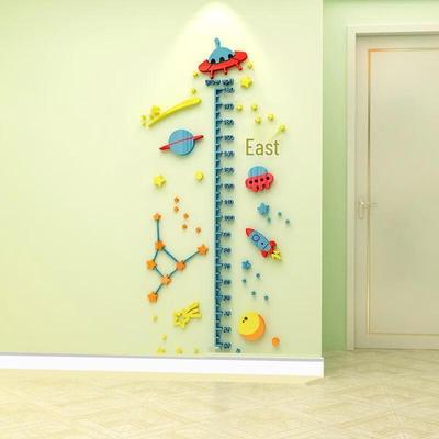 Kids Astronaut Height Chart Wall Sticker