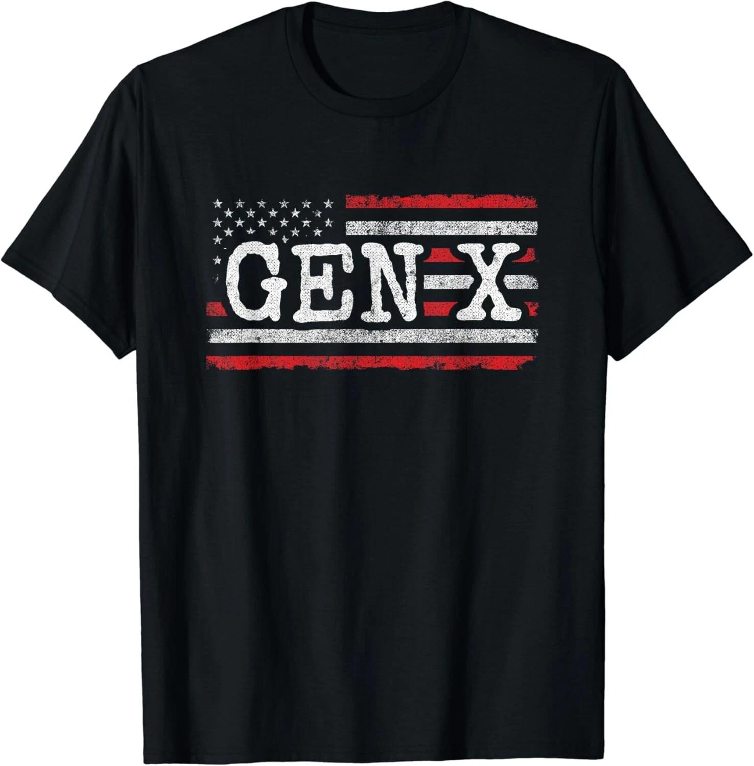 

Generation X - American Flag - Proud Gen Xer - Gen X Gift Unisex T-Shirt 4XL