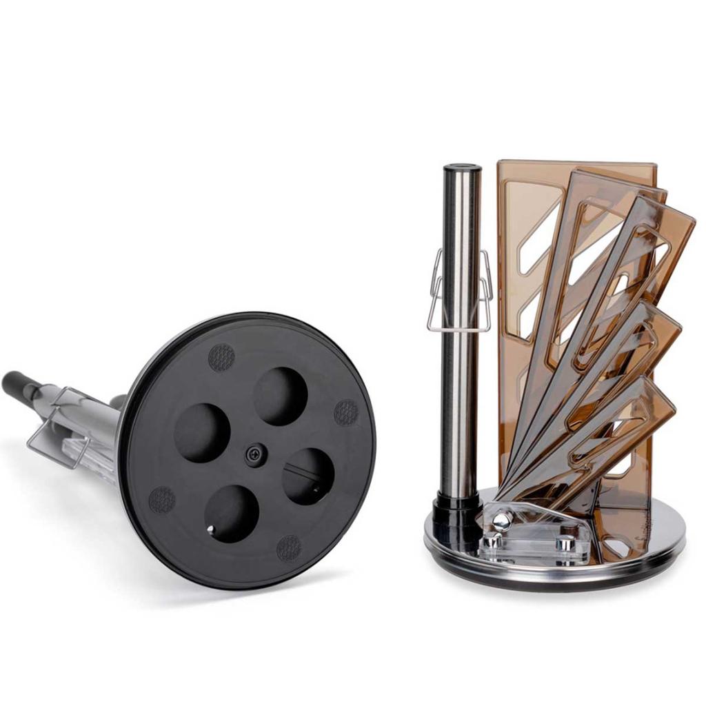 9-Piece Kitchen Knife Set In A Stand With Sharpener And Scissors E-6265