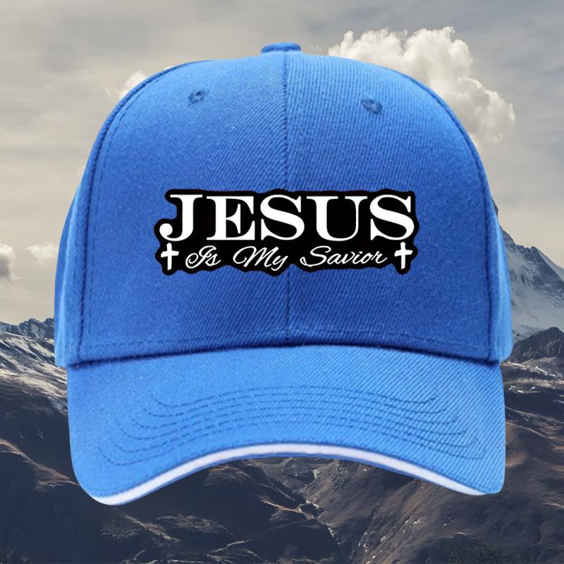 Black Baseball Cap Designed Jesus is My Savior Adjustable Breathable Comfortable Stylish Mens and Womens Hats Perfect